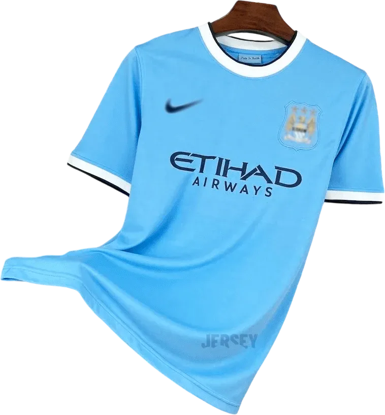 Manchester City Retro-Trikot 2013/14 Heim – Vorderseite
