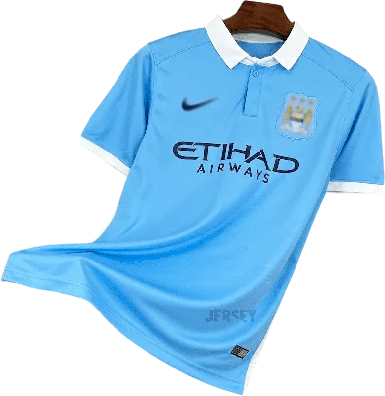 Manchester City Retro-Trikot 2015/16 Heim – Vorderseite