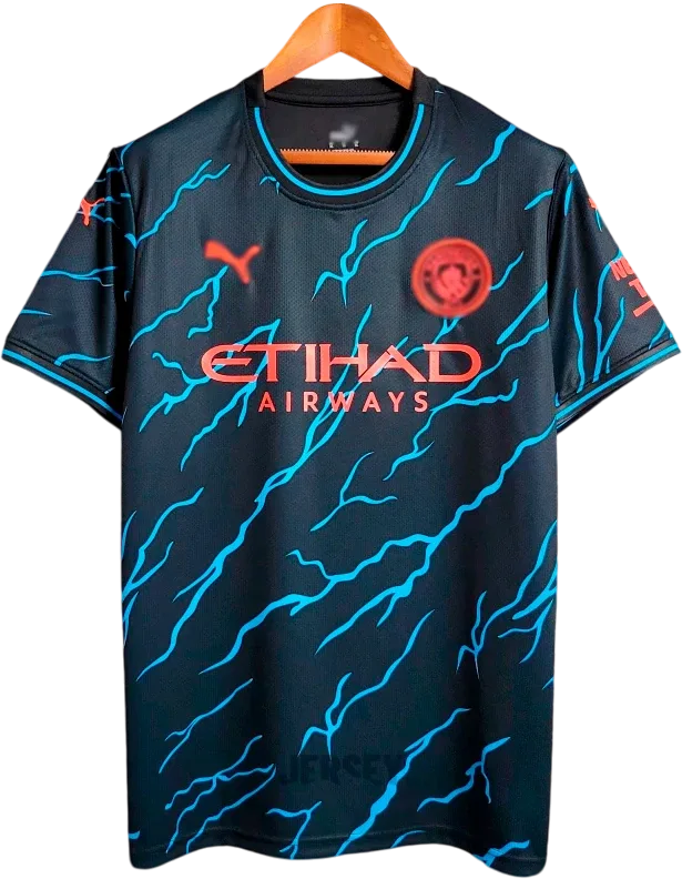 Manchester City Retro-Trikot 2023/24 Ausweich – Vorderseite
