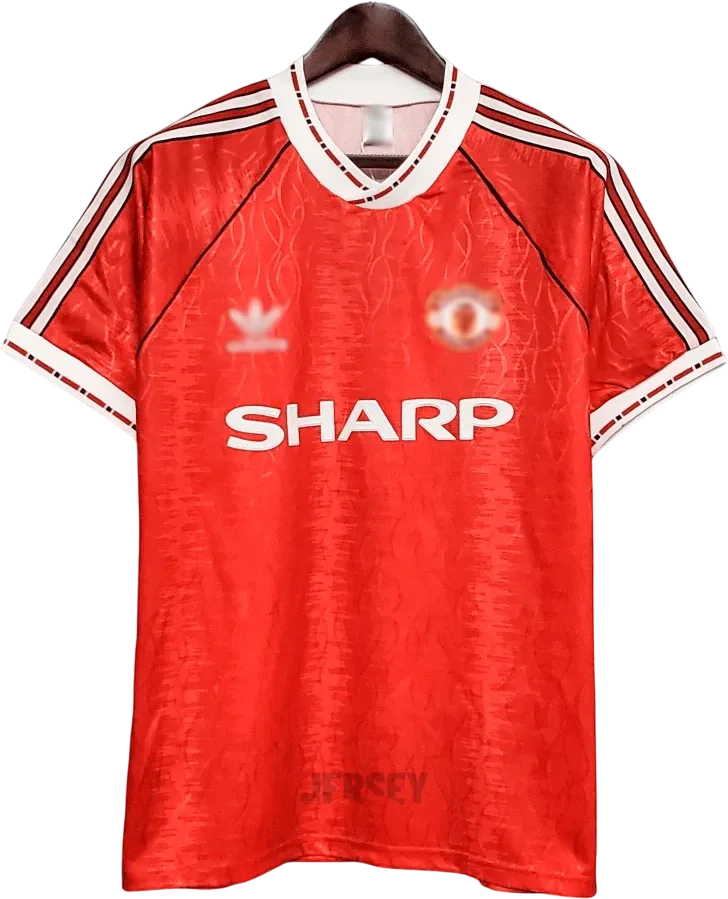 Manchester United Retro-Trikot 1990/91 Heim – Vorderseite