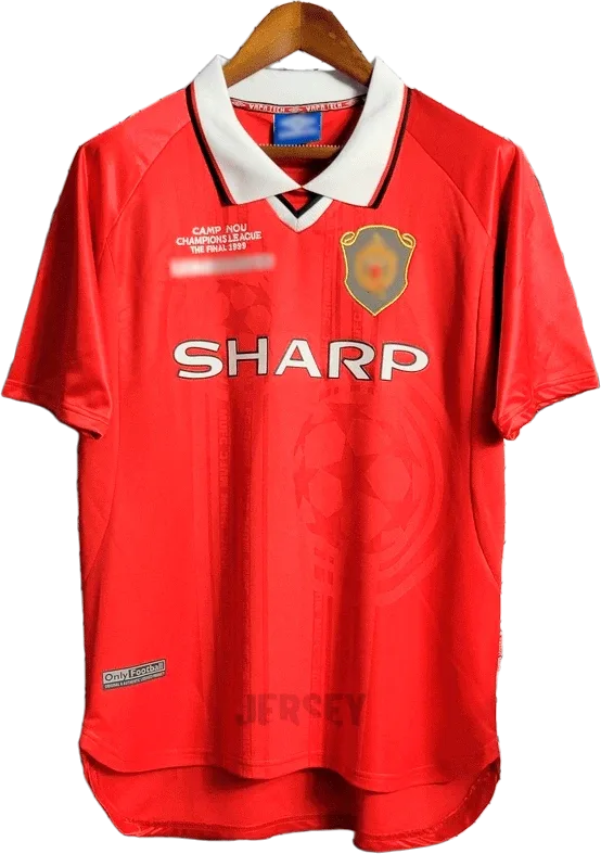 Manchester United Retro-Trikot 1999/00 Heim – Vorderseite