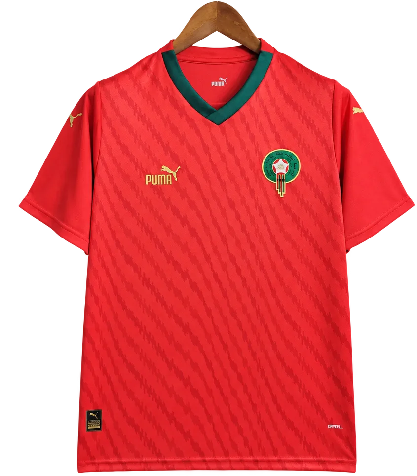 Marokko Retro-Trikot 2023 Heim – Vorderseite