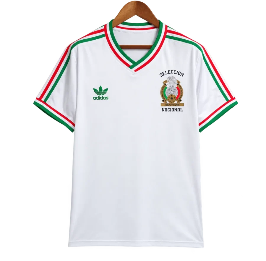 Mexiko Retro-Trikot 1985 Auswärts – Vorderseite