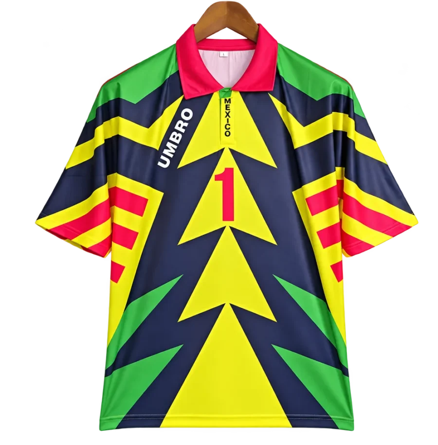 Mexiko Retro-Trikot 1994 Torwart Auswärts – Vorderseite