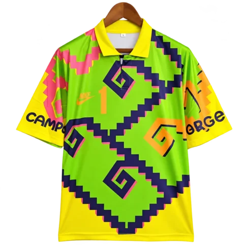 Mexiko Retro-Trikot 1995 Torwart Heim Campos 1 grün