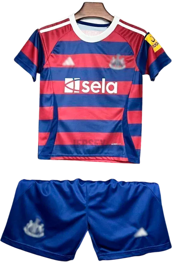 Newcastle United Retro-Trikot 2024/25 Auswärts für Kinder – Vorderseite