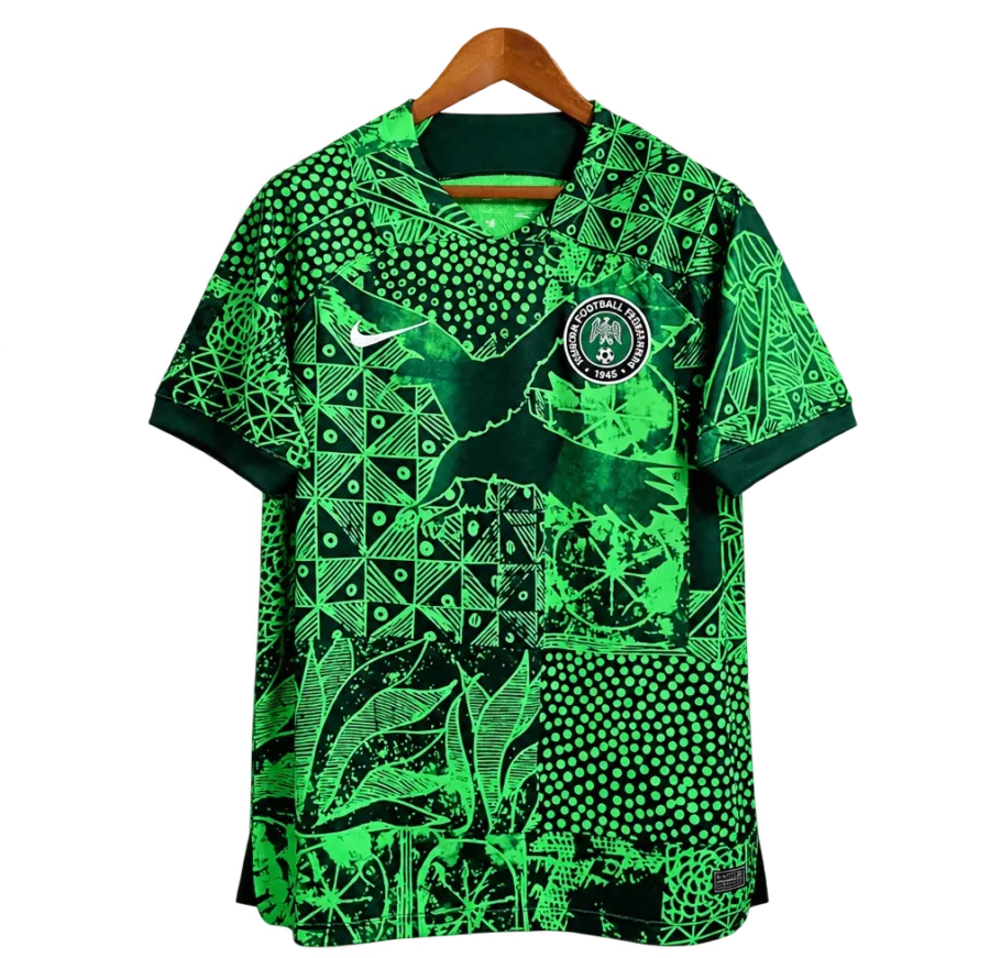 Nigeria Retro-Trikot 2022 Heim – Vorderseite