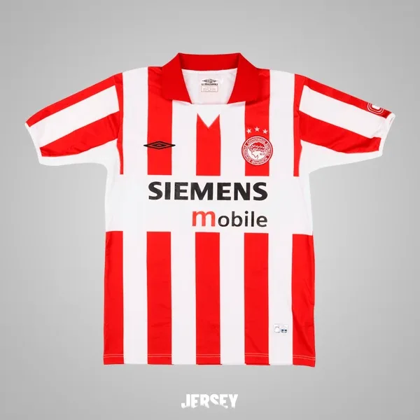 Olympiakos Piräus Retro-Trikot 2004/05 Heim – Vorderseite