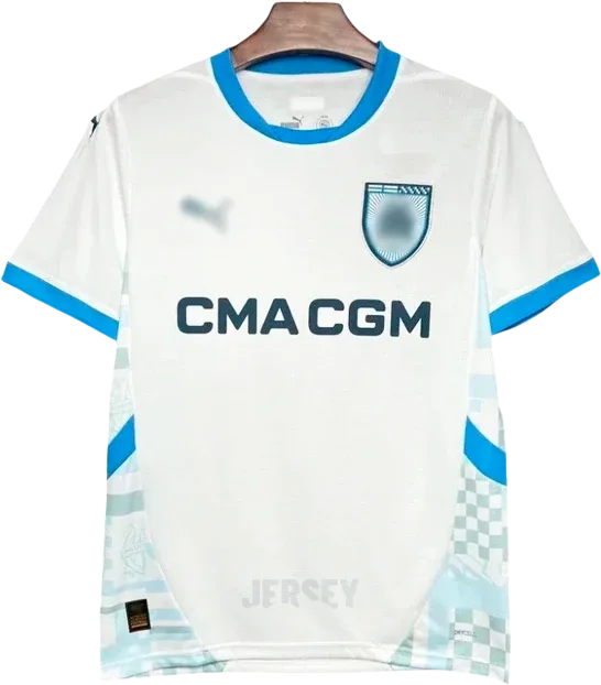 Olympique Marseille Retro-Trikot 2024/25 Heim – Vorderseite