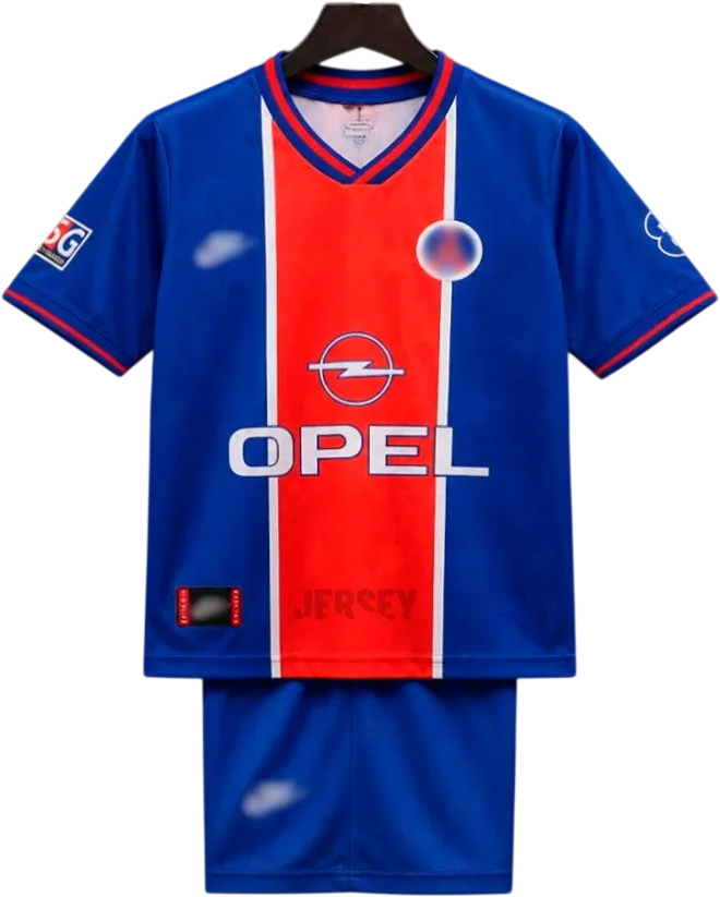 Paris Saint-Germain Retro-Trikot 1995/96 Heim für Kinder – Vorderseite
