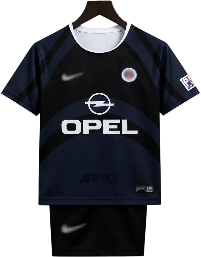Paris Saint-Germain Retro-Trikot 2001/02 Ausweich für Kinder – Vorderseite