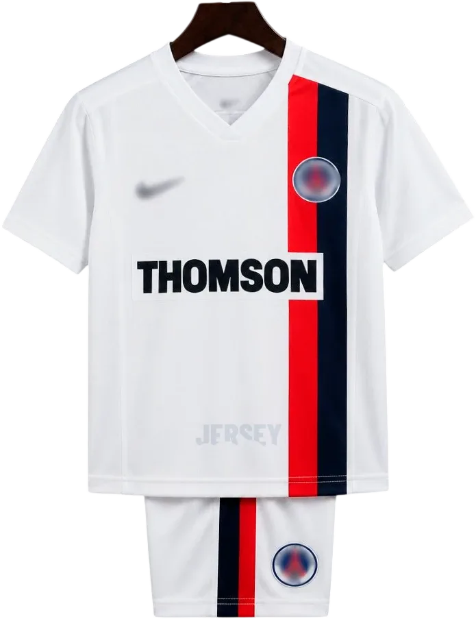Paris Saint-Germain Retro-Trikot 2002/03 Auswärts für Kinder – Vorderseite