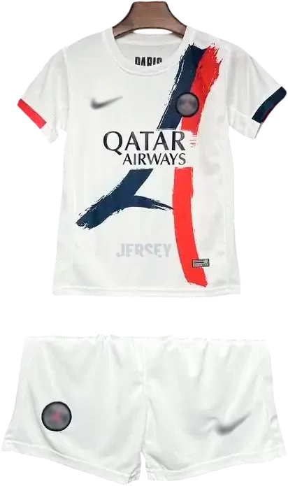 Paris Saint-Germain Retro-Trikot 2024/25 Auswärts für Kinder – Vorderseite
