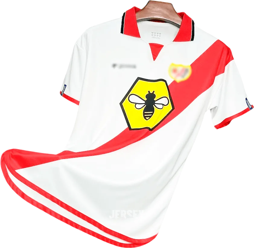 Rayo Vallecano Retro-Trikot 2001/02 Heim – Vorderseite