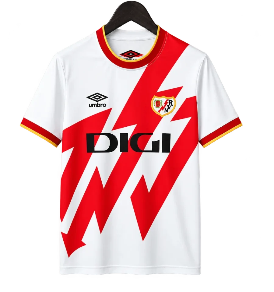 Rayo Vallecano Retro-Trikot 2026/27 Heim – Vorderseite