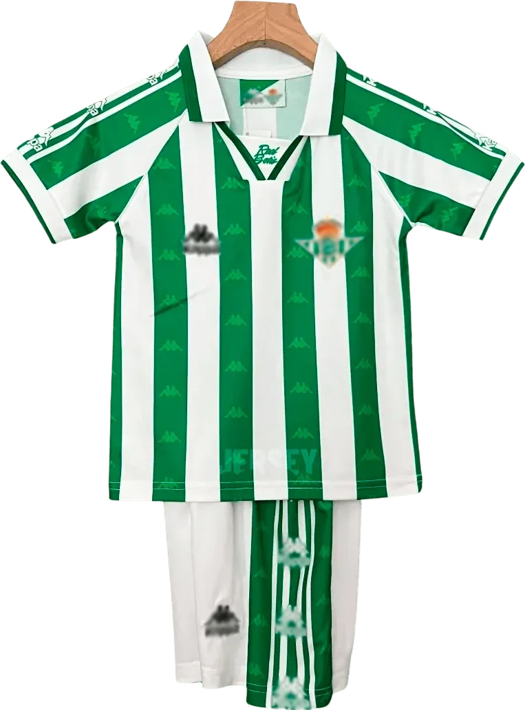 Real Betis Retro-Trikot 1995/96 Heim für Kinder – Vorderseite