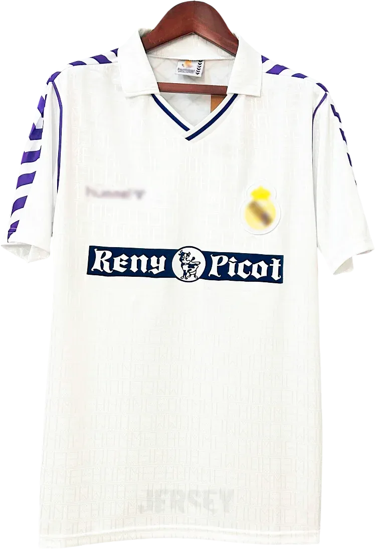 Real Madrid Retro-Trikot 1989/90 Heim – Vorderseite