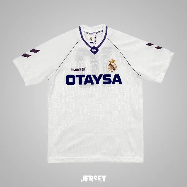Real Madrid Retro-Trikot 1991/92 Heim – Vorderseite