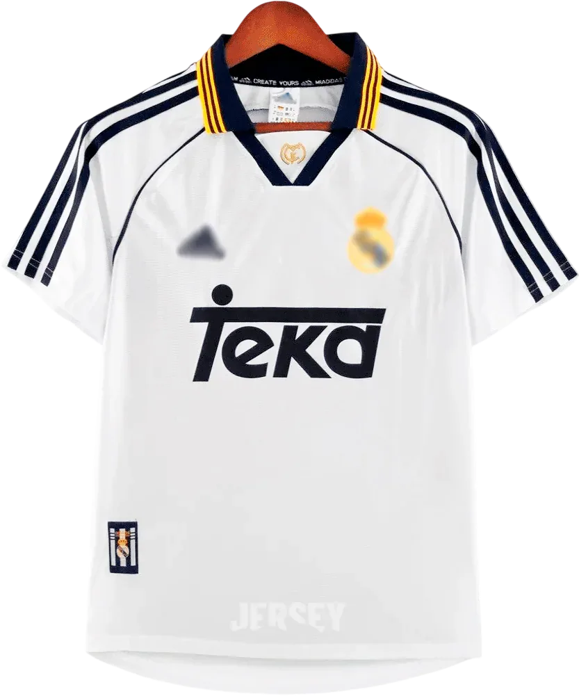Real Madrid Retro-Trikot 1999/00 Heim – Vorderseite