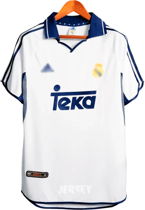 Real Madrid Retro-Trikot 2000/01 Heim – Vorderseite