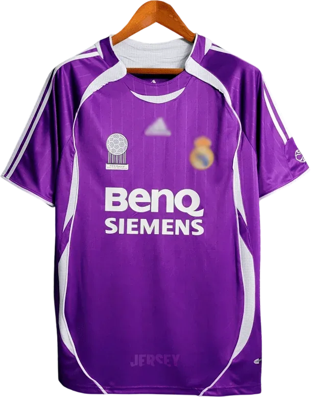 Real Madrid Retro-Trikot 2006/07 Ausweich – Vorderseite