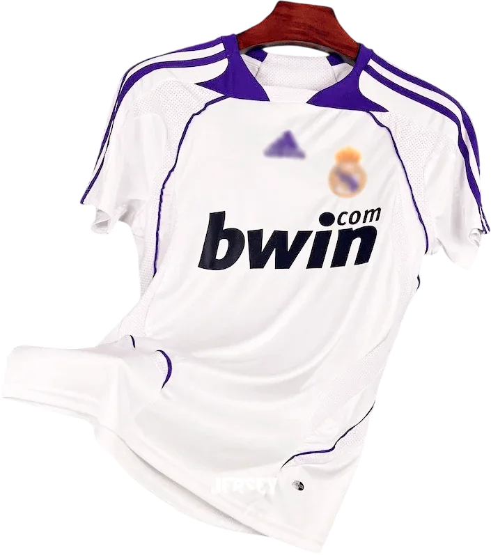 Real Madrid Retro-Trikot 2007/08 Heim – Vorderseite