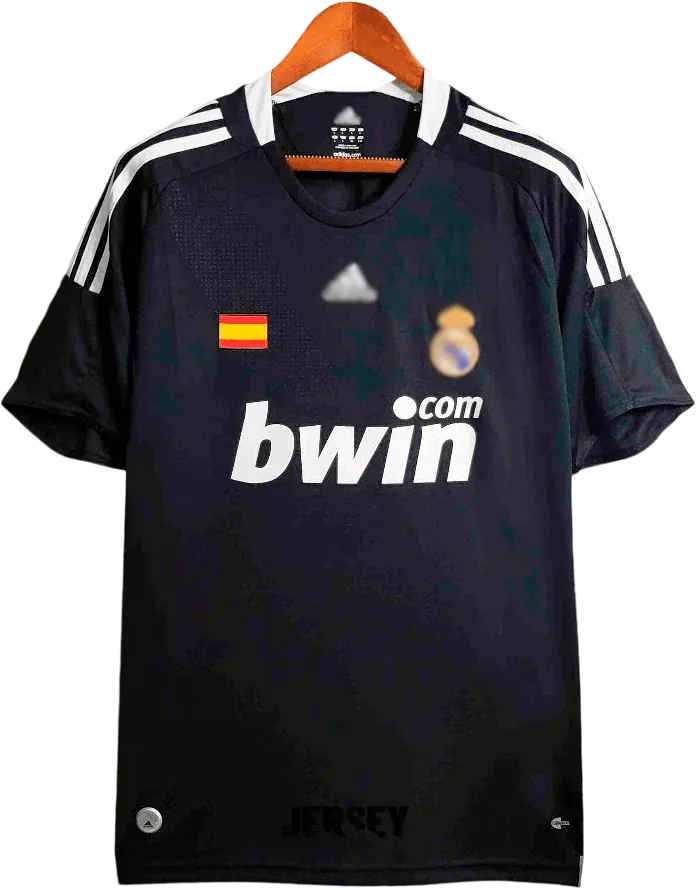 Real Madrid Retro-Trikot 2008/09 Ausweich – Vorderseite