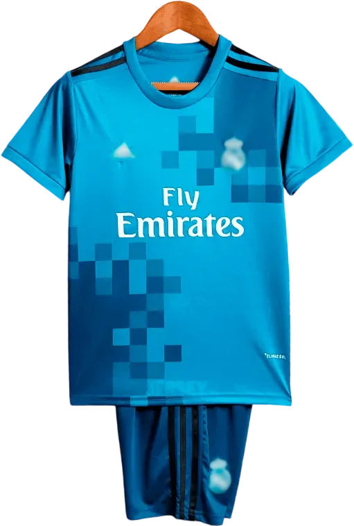 Real Madrid Retro-Trikot 2017/18 Ausweich für Kinder – Vorderseite