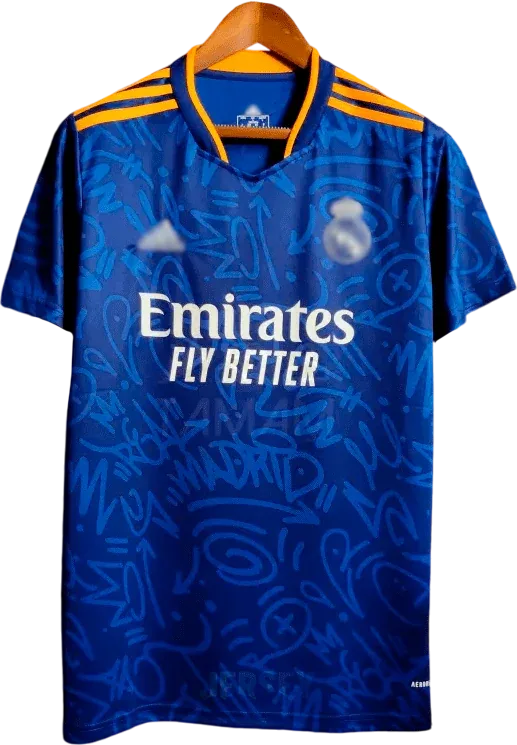 Real Madrid Retro-Trikot 2021/22 Auswärts – Vorderseite