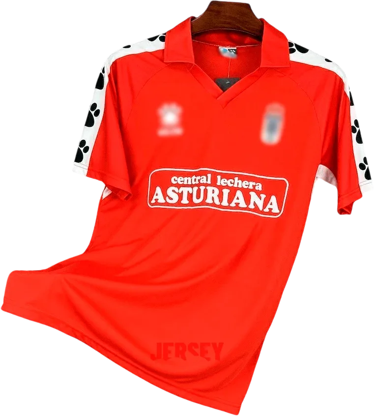 Real Oviedo Retro-Trikot 1990/91 Auswärts – Vorderseite