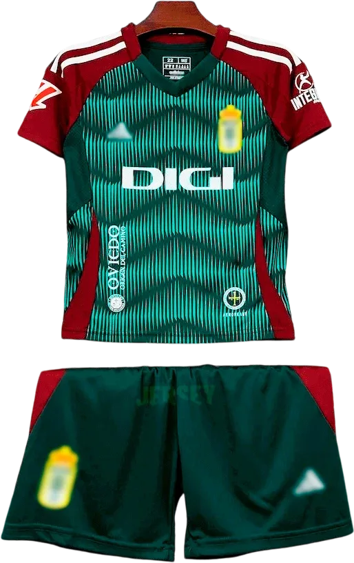 Real Oviedo Retro-Trikot 2024/25 Ausweich für Kinder – Vorderseite