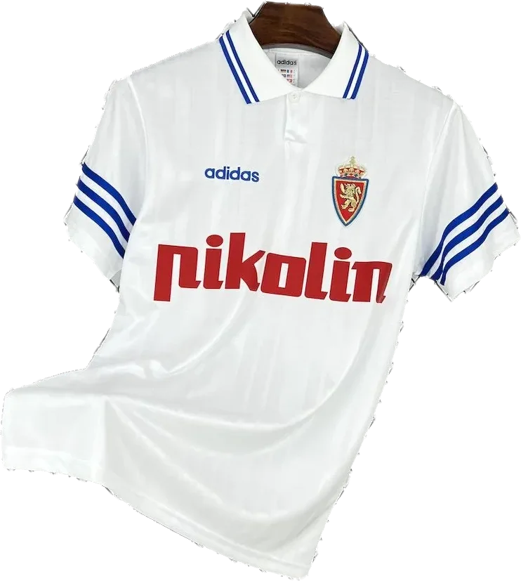 Real Saragossa Retro-Trikot 1995/96 Heim Real – Vorderseite