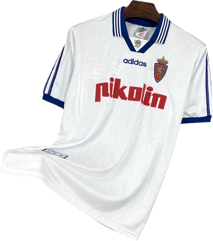 Real Saragossa Retro-Trikot 1997/98 Heim – Vorderseite