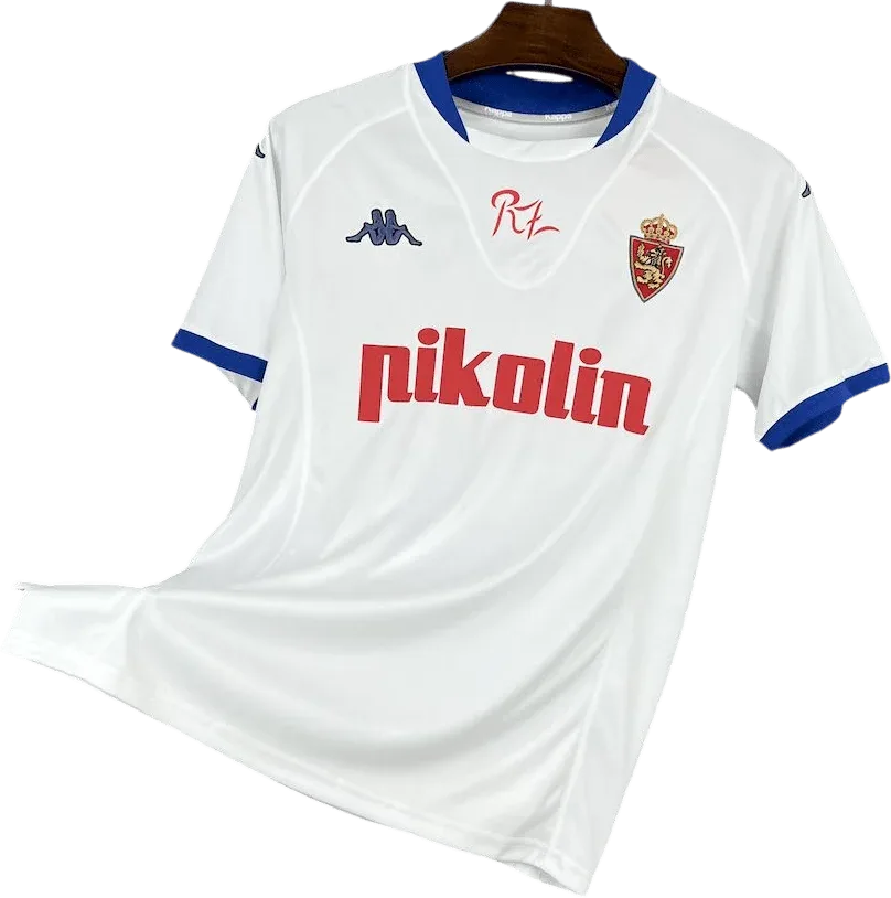 Real Saragossa Retro-Trikot 2001/02 Heim – Vorderseite