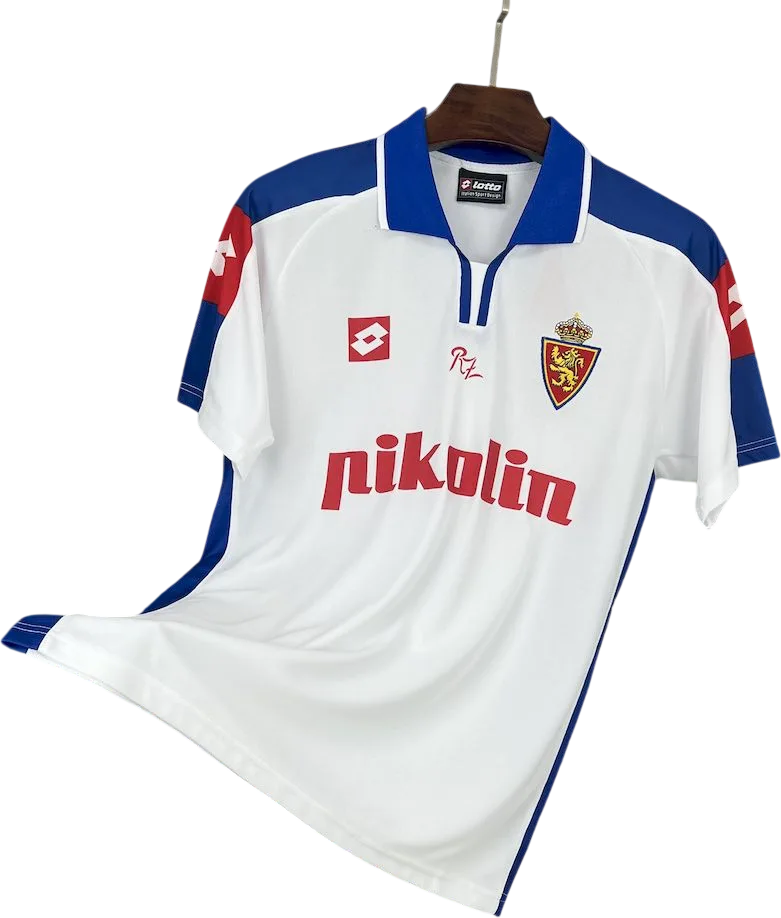 Real Saragossa Retro-Trikot 2003/04 Heim – Vorderseite