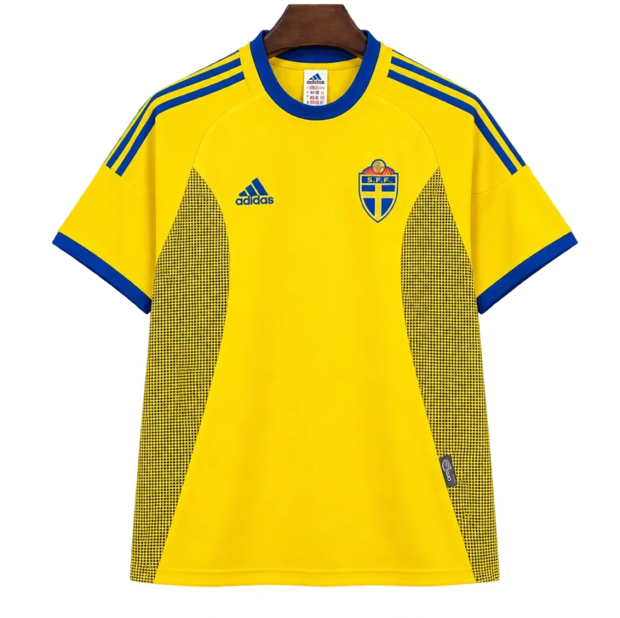 Schweden Retro-Trikot 2002 Heim – Vorderseite