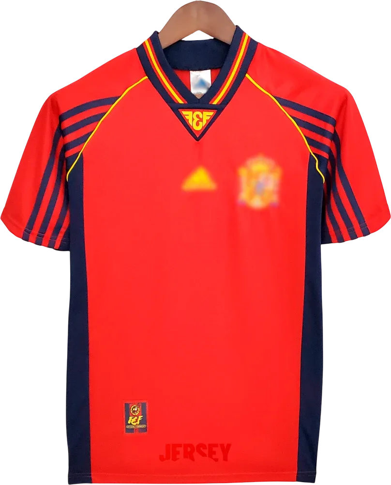 Spanien Retro-Trikot 1998 Heim – Vorderseite