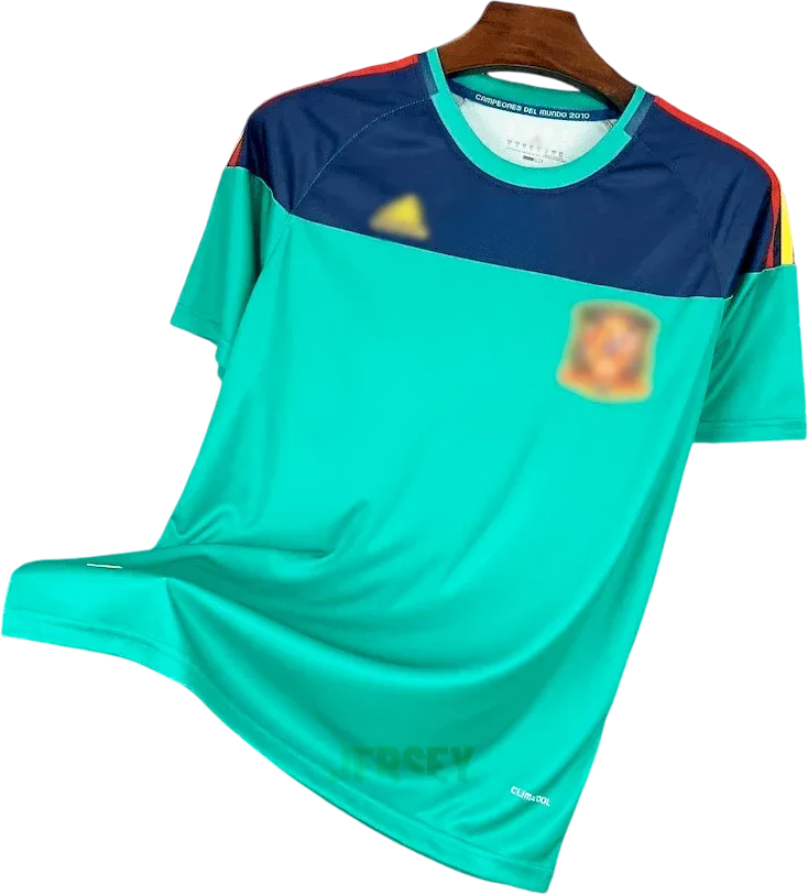 Spanien Retro-Trikot 2010 Torwart Heim – Vorderseite