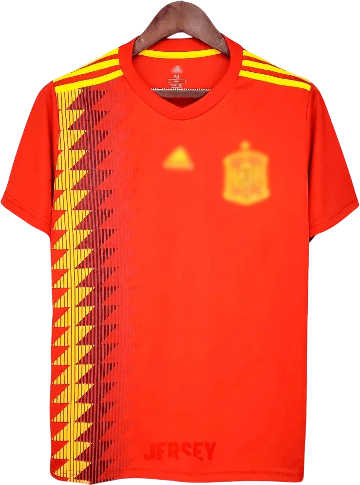 Spanien Retro-Trikot 2018 Heim – Vorderseite