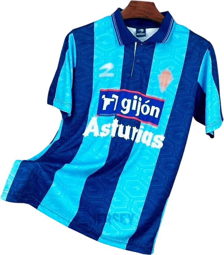 Sporting Gijón Retro-Trikot 2002/03 Ausweich – Vorderseite