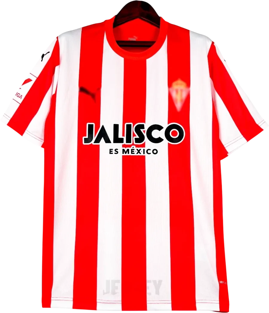 Sporting Gijón Retro-Trikot 2023/24 Heim – Vorderseite