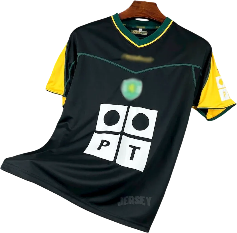 Sporting Lissabon Retro-Trikot 2002/03 Auswärts Variante schwarz – Vorderseite
