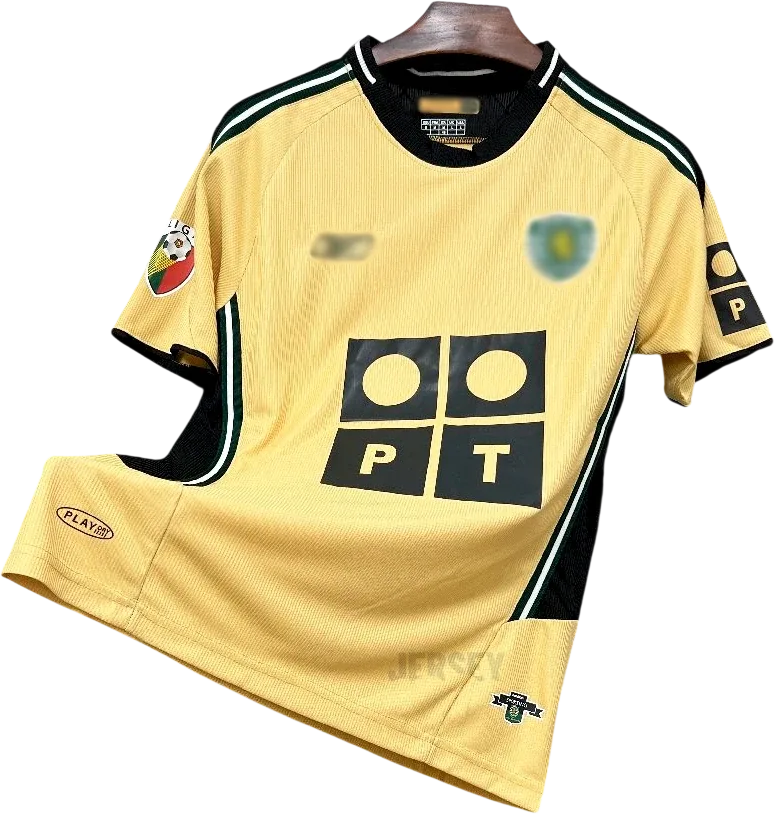 Sporting Lissabon Retro-Trikot 2002–04 Auswärts gelbe Variante – Vorderseite