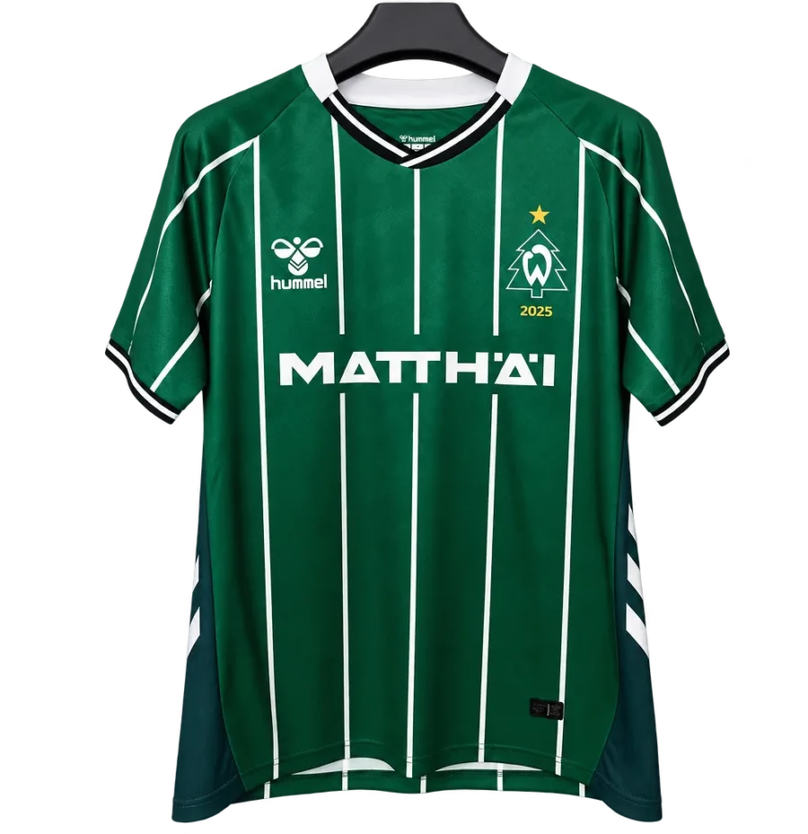 SV Werder Bremen Retro-Trikot 2025/26 Sonderedition Weihnachten 2025 – Vorderseite