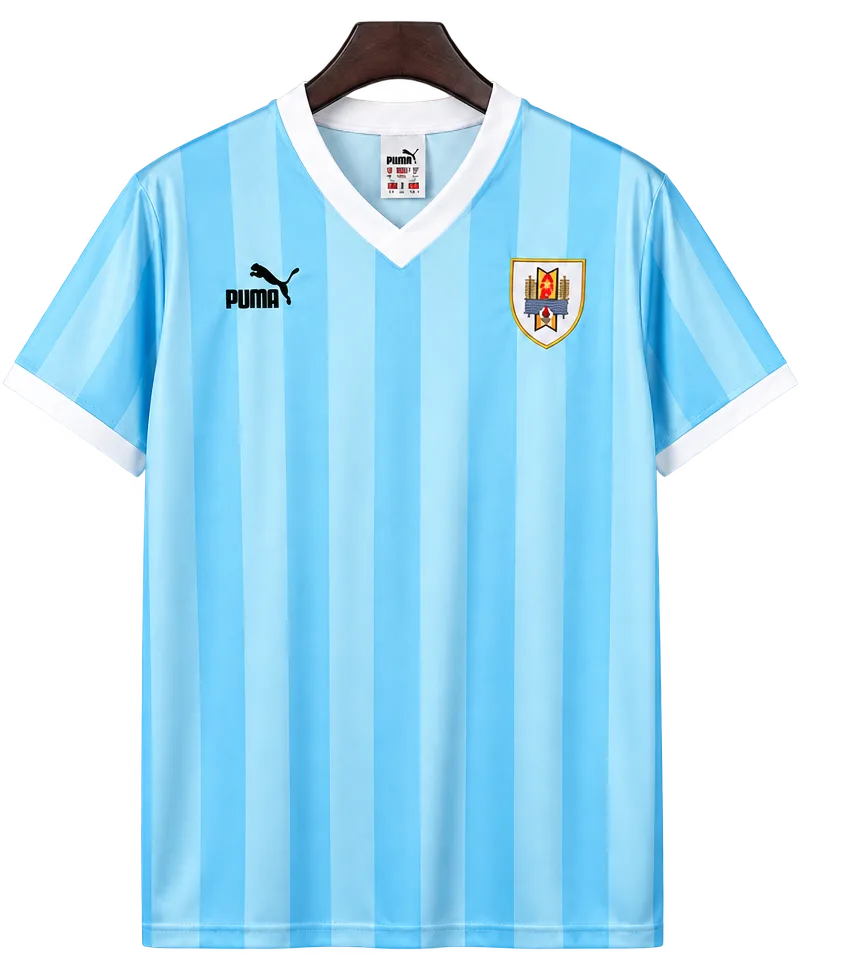 Uruguay Retro-Trikot 1990 Heim – Vorderseite