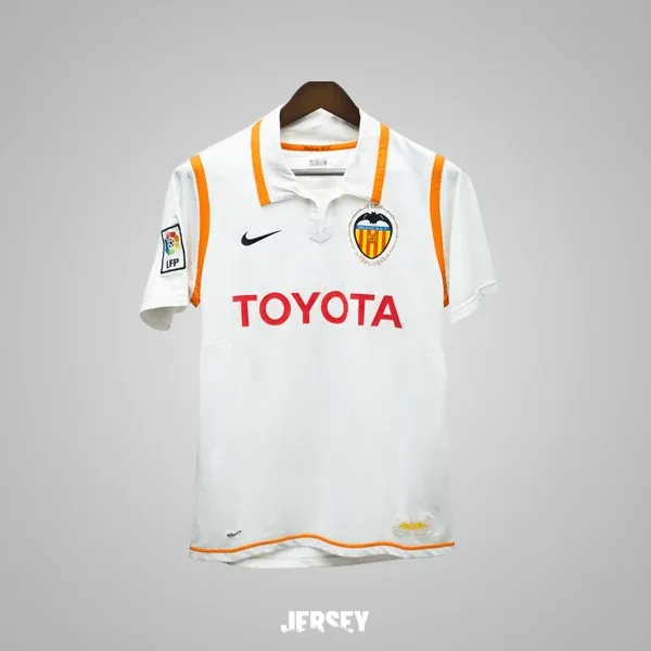 Valencia CF Retro-Trikot 2007/08 Heim – Vorderseite